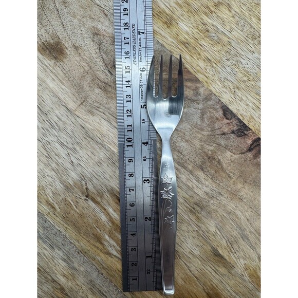 Noritake Wild Ivy Stainless Steel Fork 6.25in Flatware Japan 18/8 NTK Set Of 9 - Picture 5 of 5